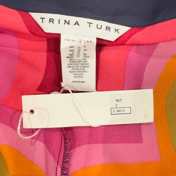 TRINA TURK Hansa Abstract Printed Wide Leg Women’s Dressy Pants Size 2 NEW - Picture 10 of 10